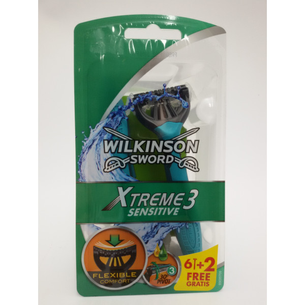 WILKINSON SWORD XTREME 3 SENSITIVE maszynka jednorazowa 6+2zt.gratis.